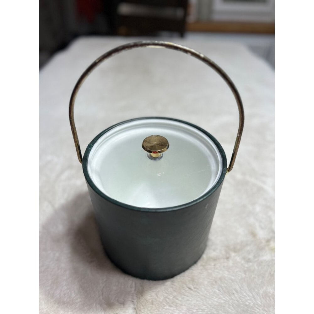 Elegance Kraftware Ice Bucket With Gold Handle & Lid